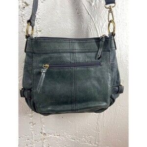 TIGGNANELLO CROSSBODY BAG GREEN LEATHER 4 COMPARTMENTS 12 X 11
